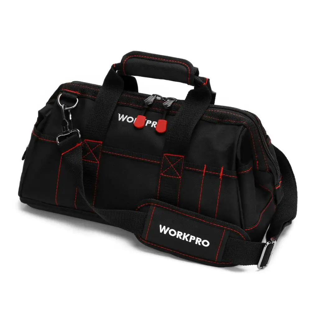 WORKPRO водонепроницаемая сумка для инструментов, дорожные сумки, мужская сумка через плечо, сумки для инструментов, большая вместительность,, 4 размера(12, 14, 16, 18 дюймов