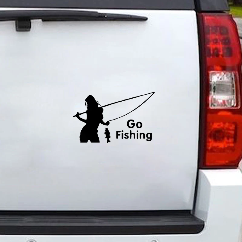 Angler Go Рыбалка автомобиль стикер лодки смешная шутка Горячая крутая Стайлинг