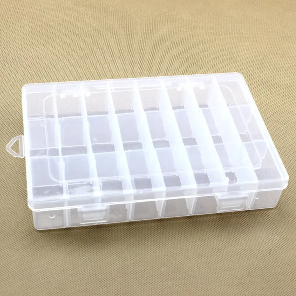 

Conjoined 15 Single Buckle Jewelry Transparent Loose Beads Electronic Accessories Button Beaded Rectangular Plastic Box