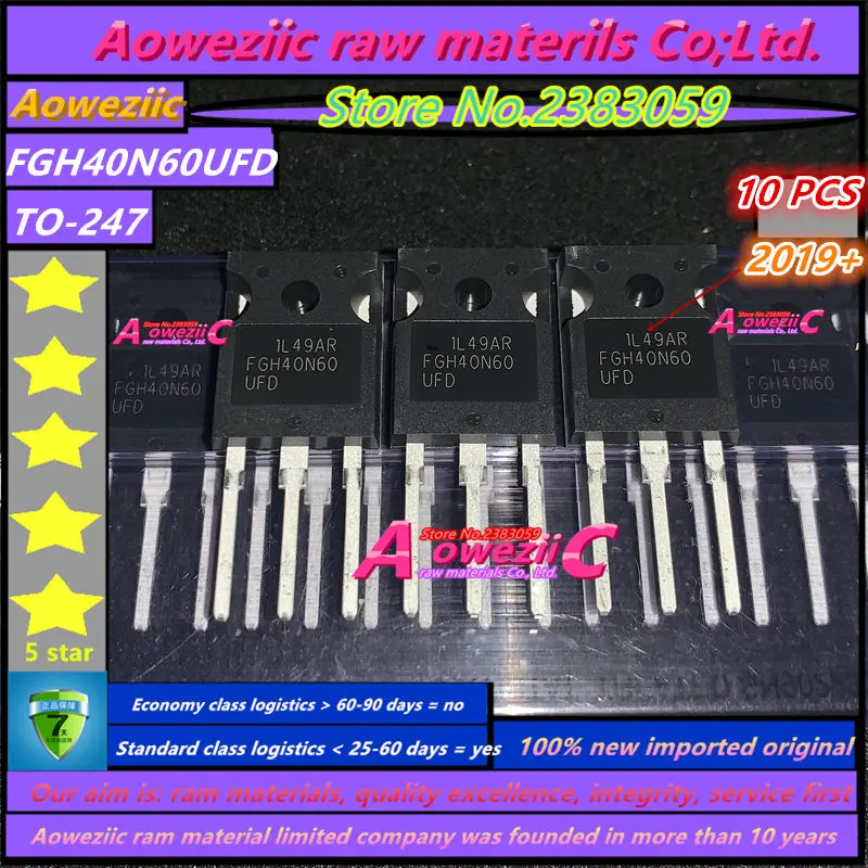 

Aoweziic 2019+ 100% new imported original FGH40N60UFD FGH40N60 TO-247 IGBT triode electric welding machine 40A600V