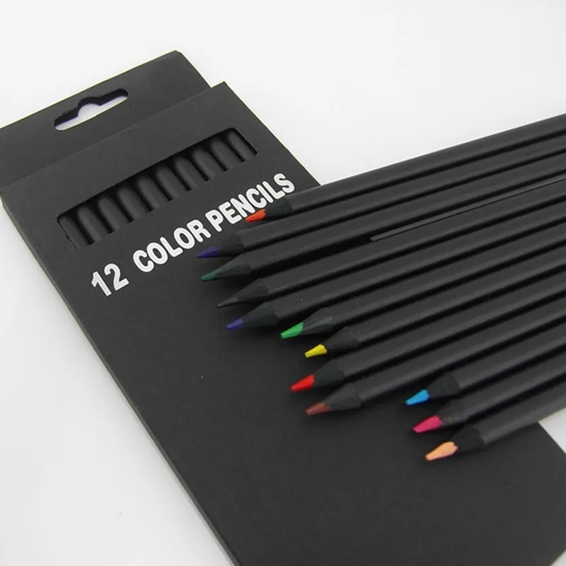 12 Цветов Высокое качество карандаш комплект Творческий пастельных Цветной