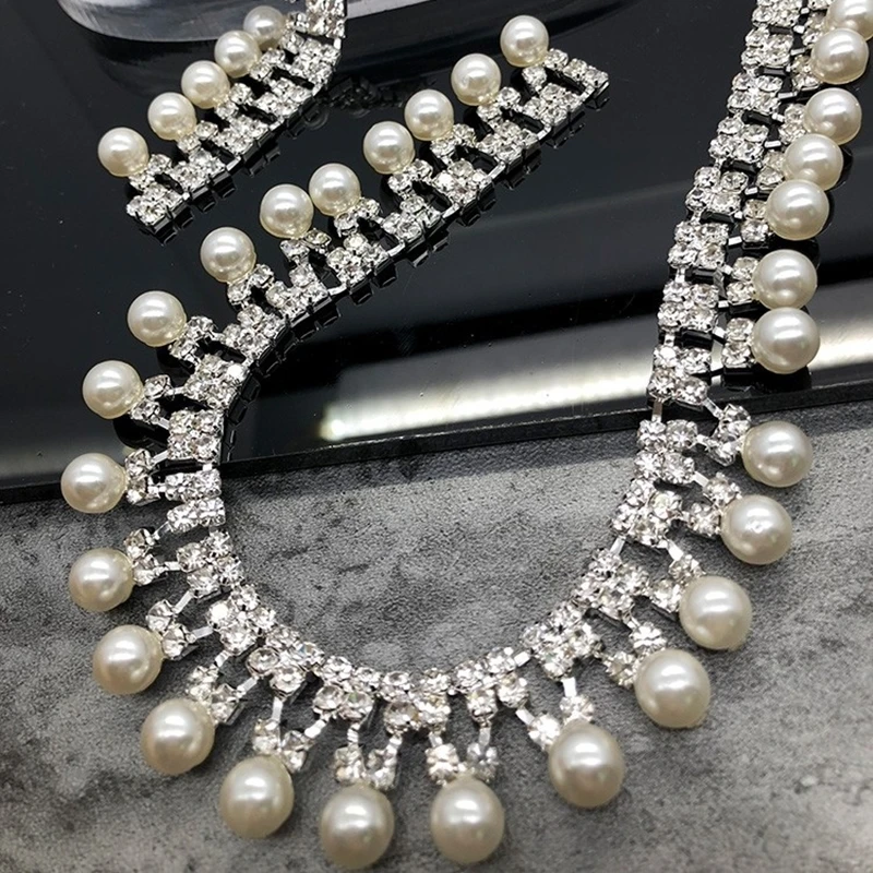 Цепочка с жемчужными кисточками 2 см