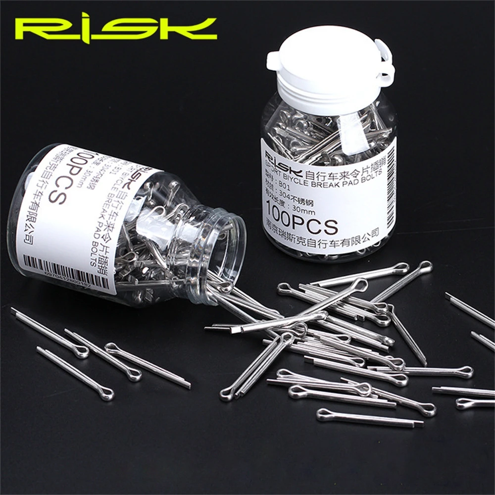 

10pcs 40mm 304 Stainless Steel Hydraulic Road Bike Lock Pins Fixed Caliper Oil Disc Caliper Bicycle Disc Brake Pads Bolt