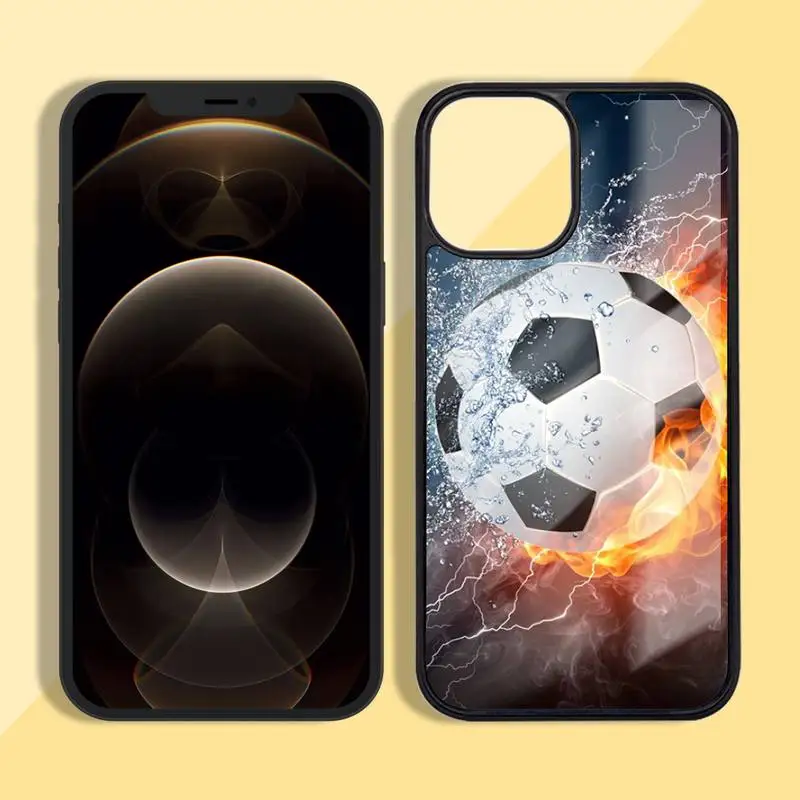 

Football Soccer ball Phone Case Silicone TPU+PC For iPhone11 12 mini Pro MAX 7 8 Plus X XR XS Samsung S20 10 9 8 Plus ultra