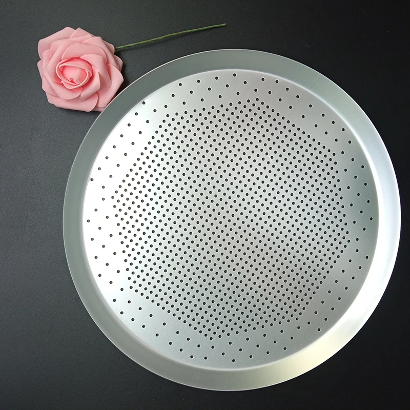 

Nonstick Round Pizza Plate Pan Baking Mould Pizza Stones Pizza Pan Kitchen Bakeware Baking Tools Pizza Screen Pan 12 Inch