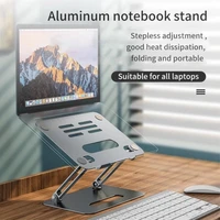 new p43 aluminum alloy laptop stand holder foldable laptop riser bracket hollow dissipate heat stand base computer accessories