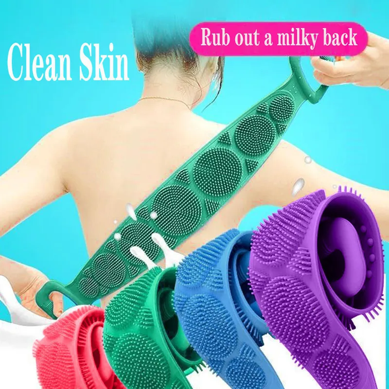 

Magic Silicone Brush Bath Towel Brush Exfoliating Back Brush With Skin Washing Household Cleaning Shower Brush