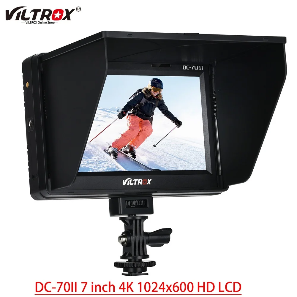 

Viltrox DC-70II 7-дюймовый 4K HD LCD HDMI AV IPS экран камеры полевой монитор ЖК-дисплей видеопомощник для Canon Sony DSLR видеокамеры