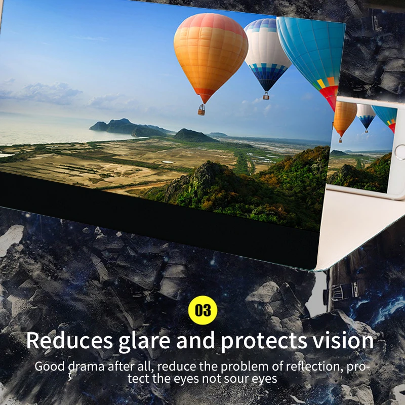 Крутой Модный 3d усилитель экрана телефона для Xiaomi увеличительное стекло 12 дюймов