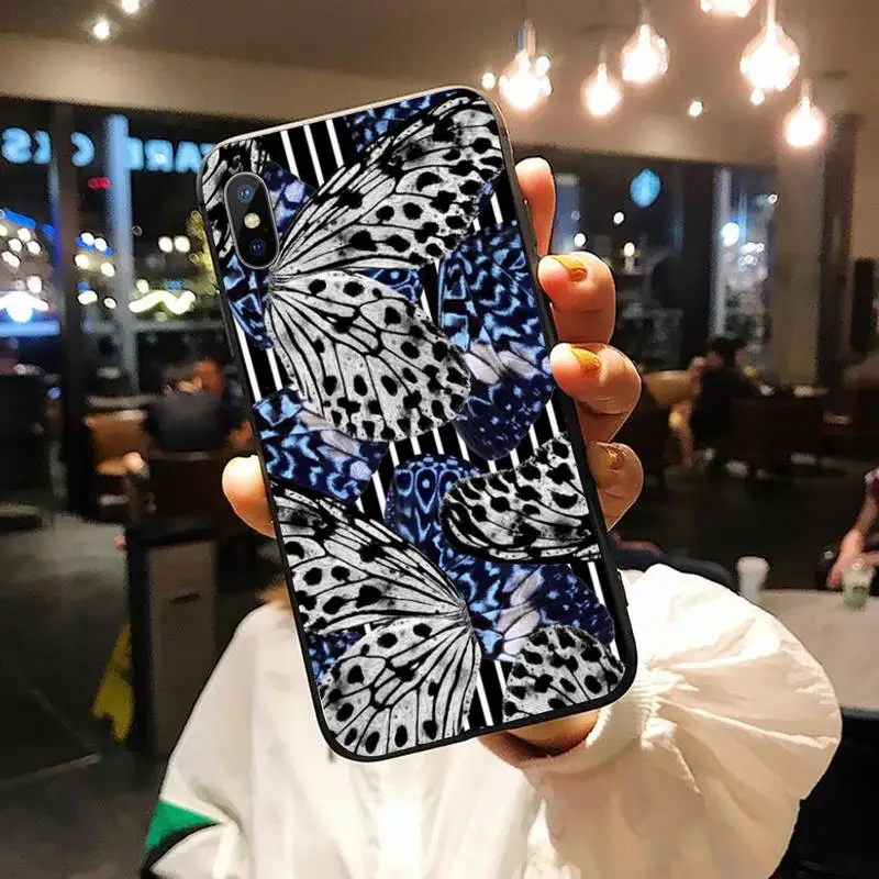 

Butterfly art animal color pattern shell Phone Case for iPhone 11 12 pro XS MAX 8 7 6 6S Plus X 5S SE 2020 XR