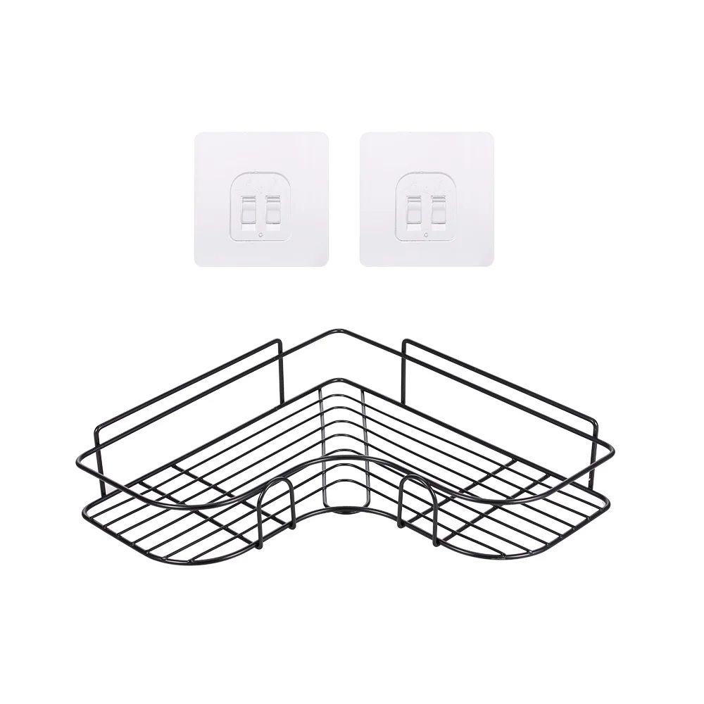 Железная полка для ванной органайзер пристегивающаяся угловая душа настенный