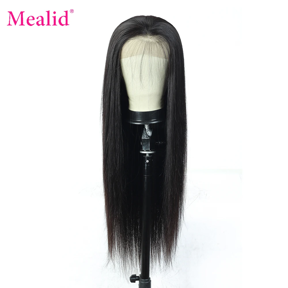 Mealid Remy 4x4 5x5 6x6 парики на сетке перуанские прямые человеческие волосы