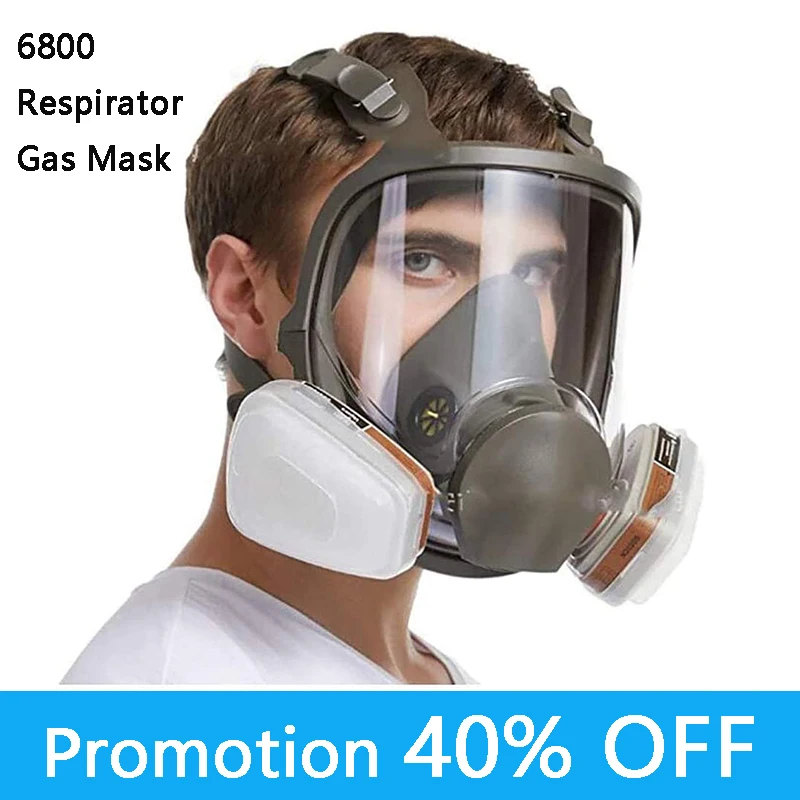 

Защитный 6800 противотуманный пылезащитный Полнолицевой респиратор, противогаз, маска для распыления красок и распыления, противогаз для безопасной работы, защита от формальдегида