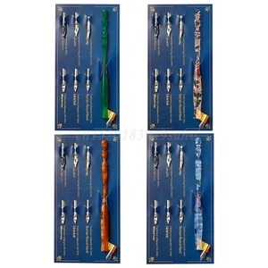 Держатель для каллиграфии OOTDTY, в стиле ретро, манга + 6 наконечников