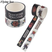 flyingbee 15mmx5m dragon washi tape decorated scrapbooking sticker paper washi tape diy adhesive tapes x1049