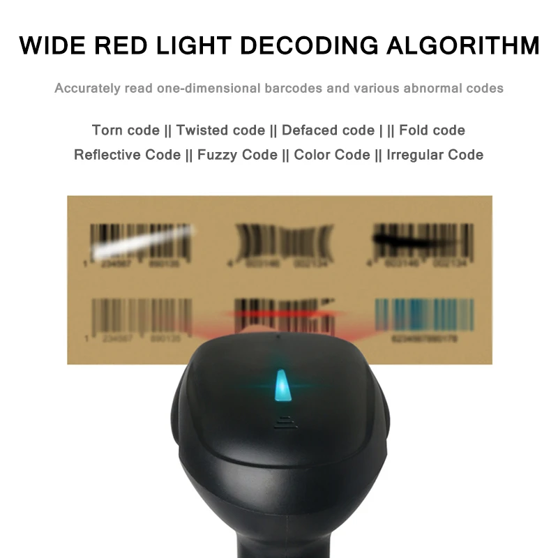 Беспроводной сканер штрих кода провод/2D/1D для Android/iOS Win/для Mac инвентаризации POS