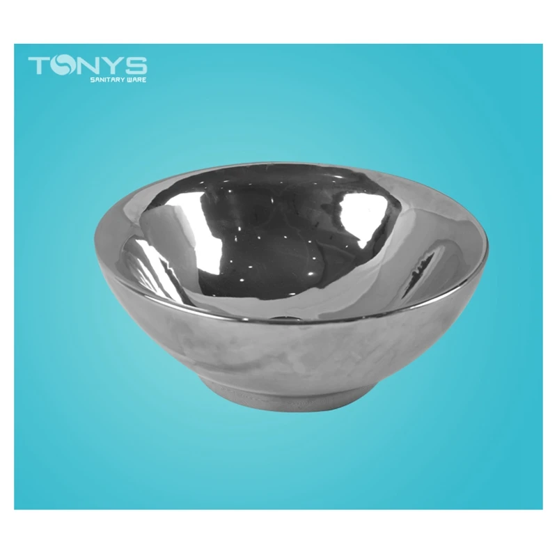 Высококачественная керамическая раковина KTV серебристого цвета для дома ванной