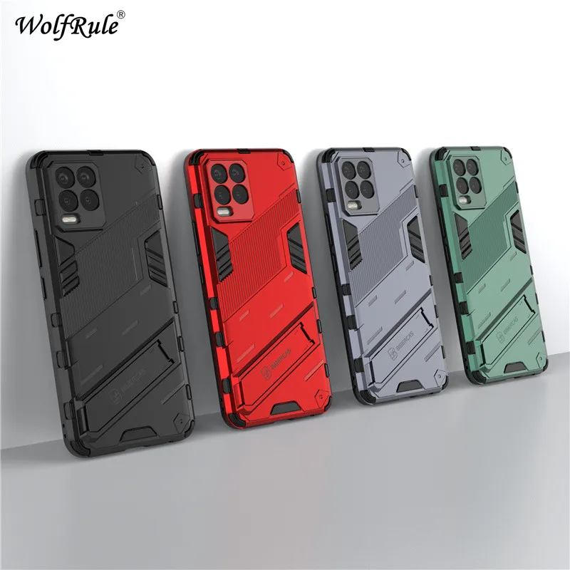 Holder Case For OPPO Realme 8 Pro Cover For Realme 8 Pro Capas Fashion Punk PC Back Kickstand Back Cover For Realme 8 Pro Fundas