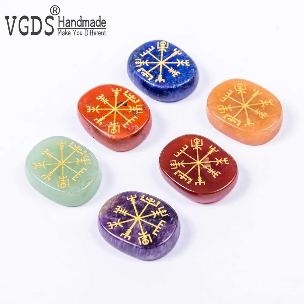 Викинги Vegvisir компас Руна Бог войны натуральный кристалл рейки предохранитель