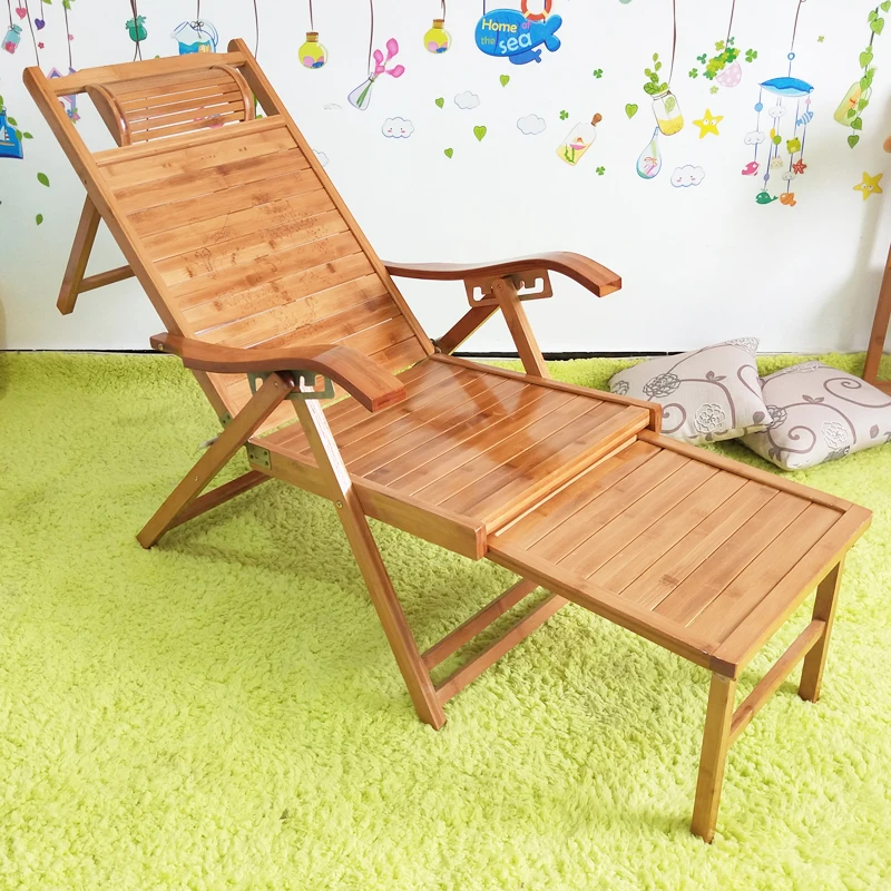 Складной стул бамбуковый лежак Офисная кровать для ланча многофункциональное