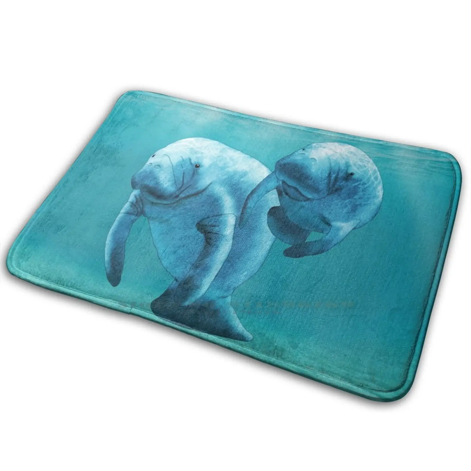 Два Ламантины плавательный коврик ковер анти скольжение Спальня входная дверь