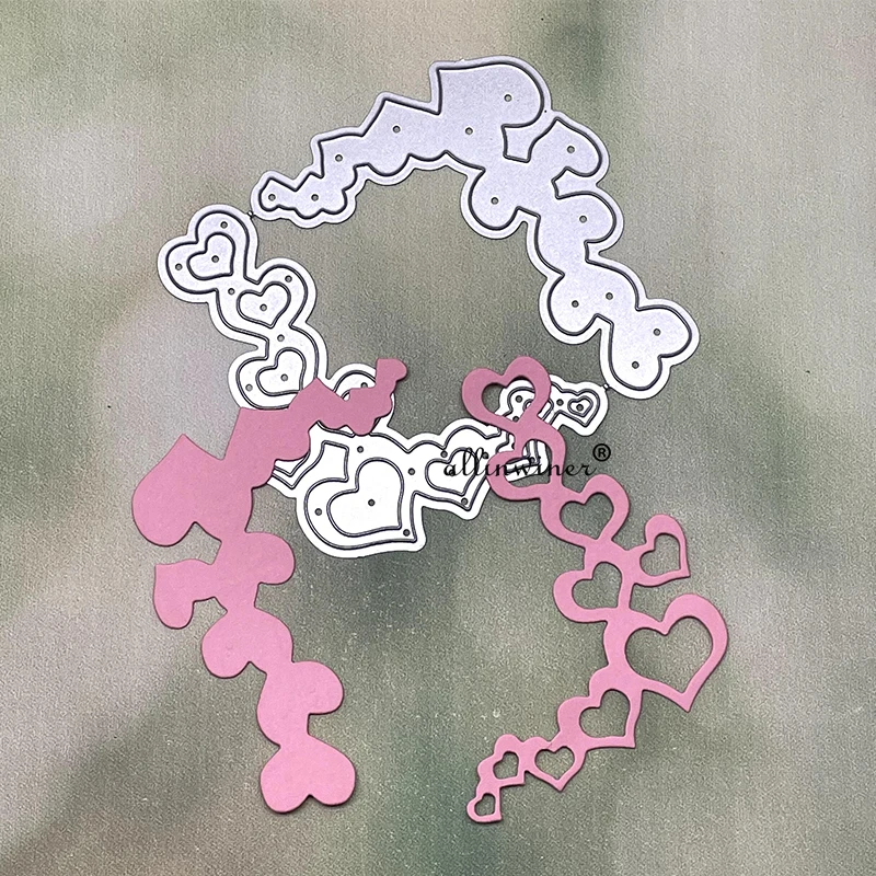 

Heart overlapping edges DIY Craft Metal Cutting Die Scrapbook Embossed Paper Card Album Craft Template Stencil Dies