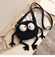 jyshine cute funny canvas small bag female trendy korean student bag western style girl one shoulder messenger small round bag
