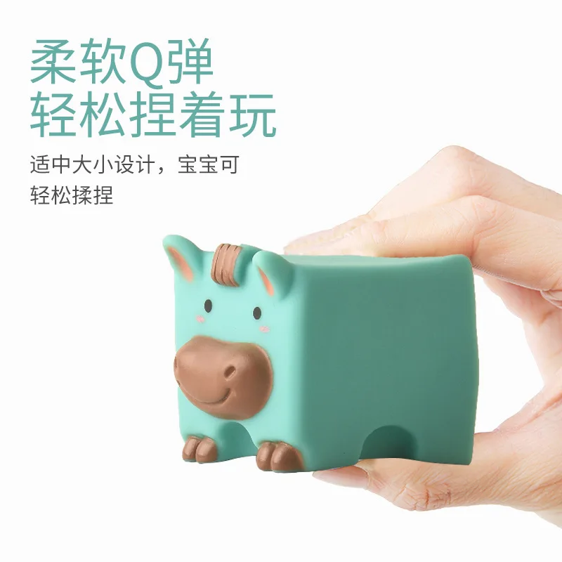 

Baby Soft Toys Sensory Silicone Educational Building Blocks 3D Hanging Ball Babies Rubber Teether Squeeze Bath Toys For Toddlers