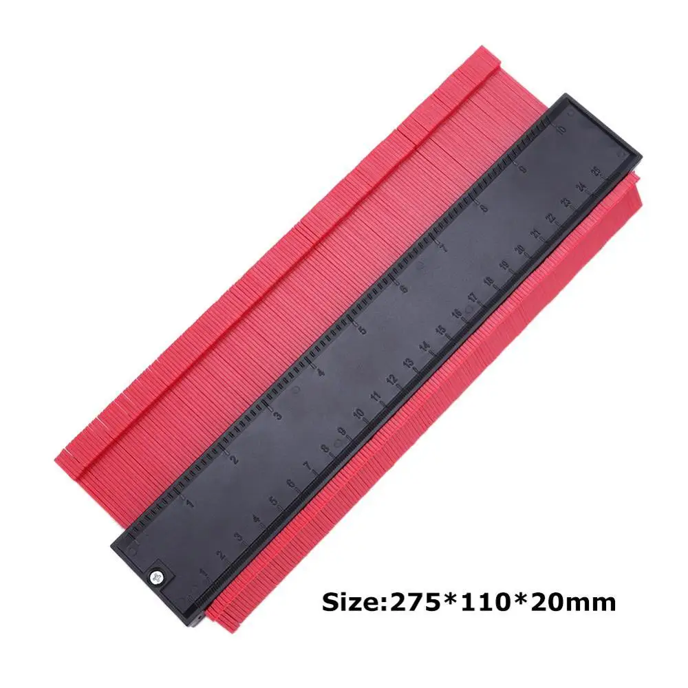 Red 10inch B Контур датчик 5/6/10 дюймов Пластик профиль копия датчик нерегулярные формирователь профиль линейка датчик дубликатор duplo и контур датчик основные инструменты - Цвет: Red 10inch B