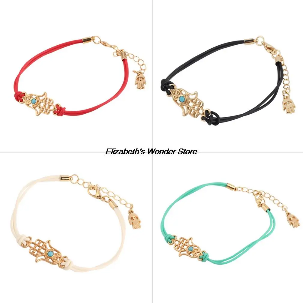 Новинка модные ювелирные с золотым оттенком очаровательный браслет Хамса на