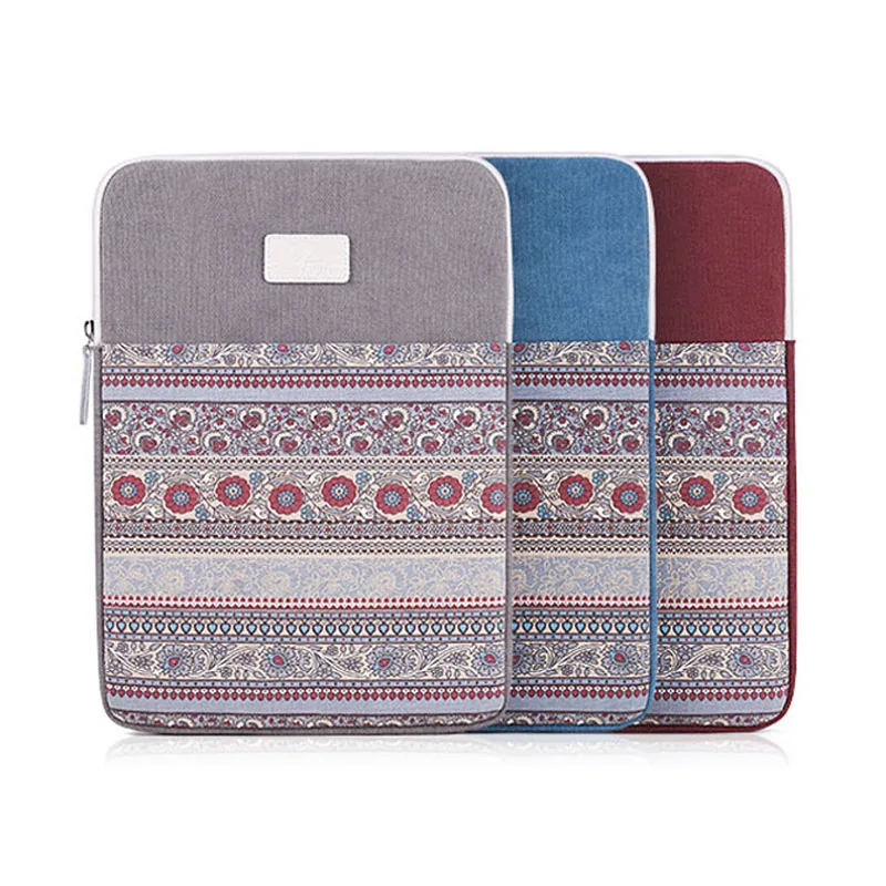 Fabric Tablet PC Bag Canvas Laptop Bag Case Cloth Notebook eBook Handbag for iPad Mackbook HUAWEI XIAOMI LENOVO HP DELL