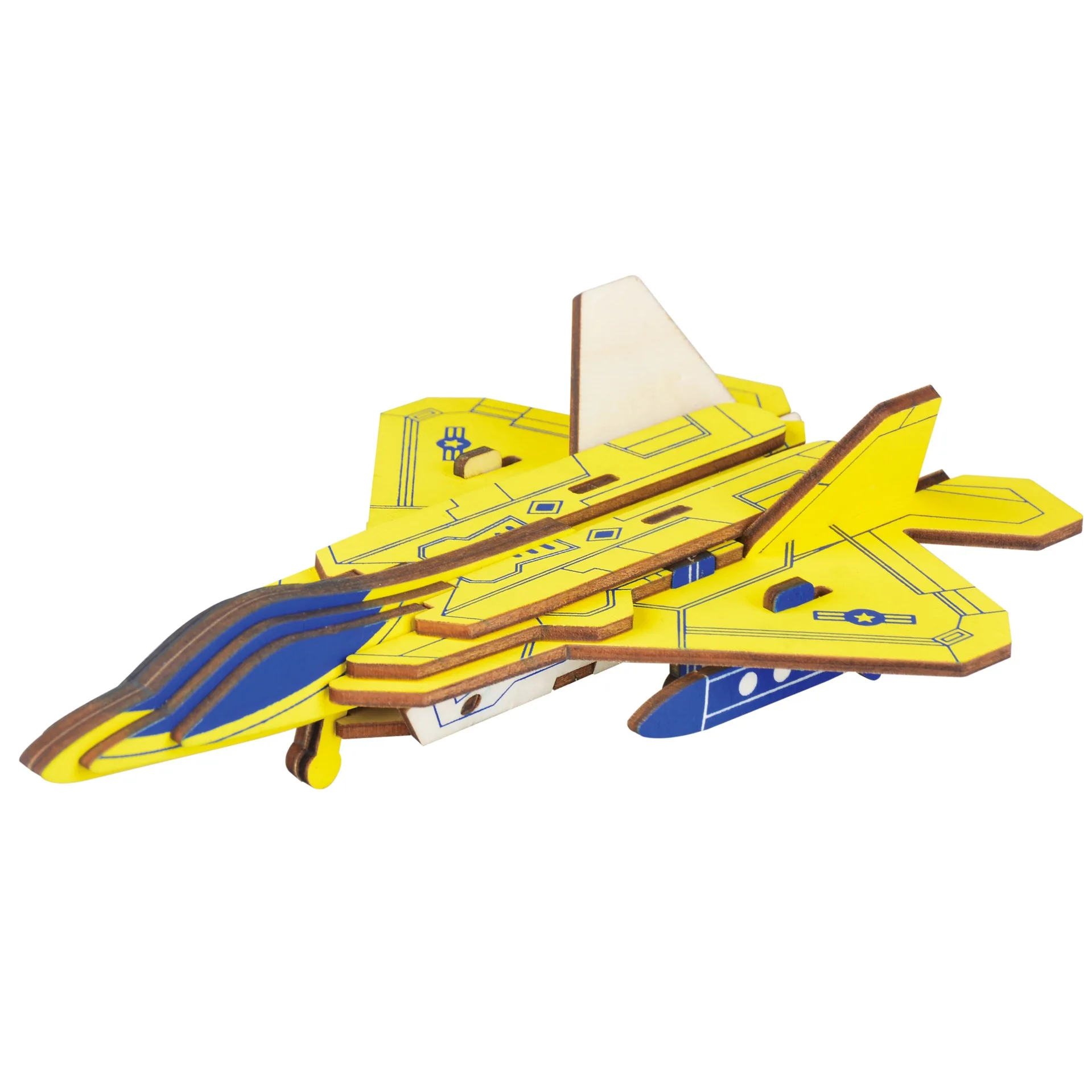 Сборный Набор DIY 3D деревянные игрушки F 22 Raptor модель головоломка мини модели для