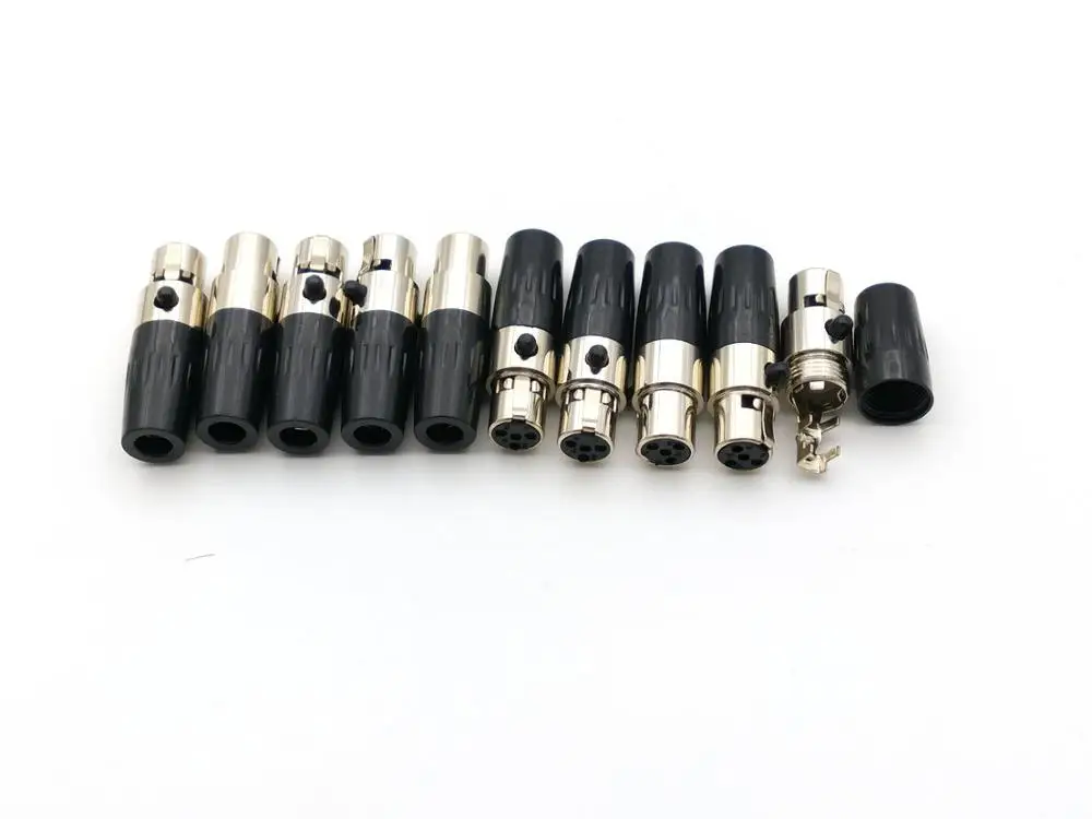 10 шт. 4 контактный разъем адаптер Mini XLR|connector female|connector adapterxlr connector pin |