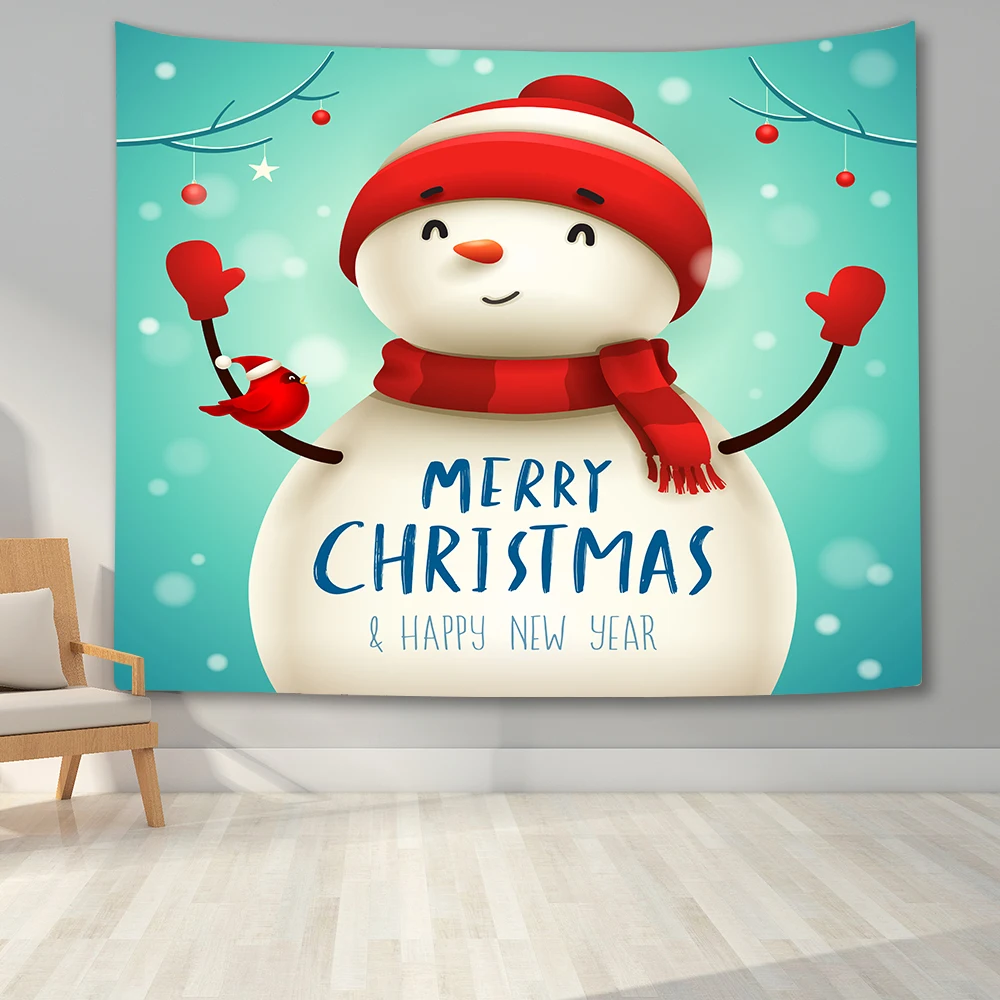 Рождественский настенный гобелен &quotСнеговик&quot Одеяло для Спальня Гостиная