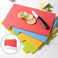 professional chopping board set 4 pcs index colour coded plastic cutting boards with storage stand non slip cutting board sets