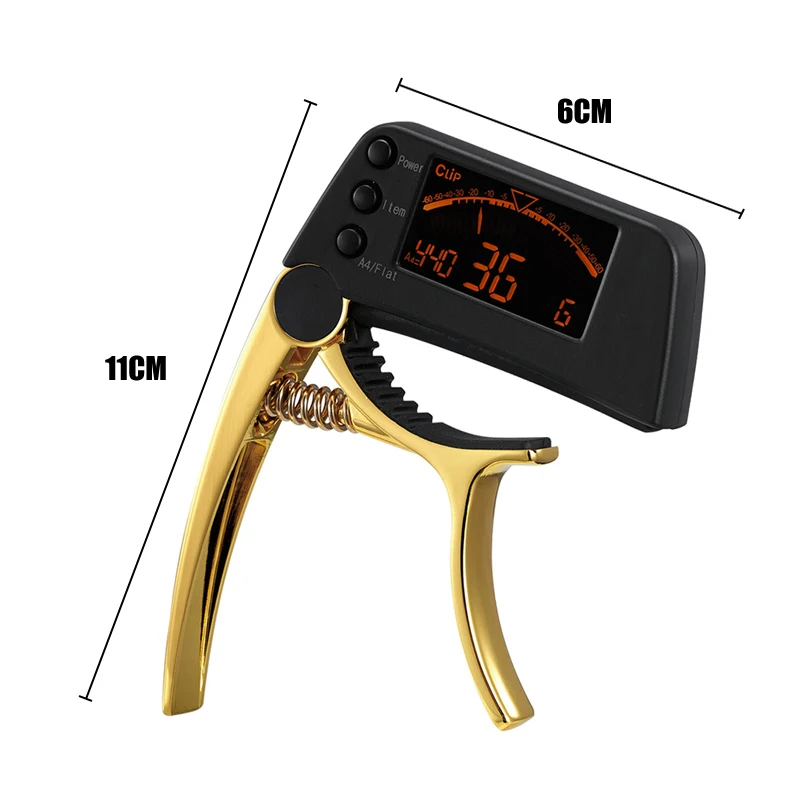 

Newly Guitar Capo Tuner 2 in 1 with LCD Clamping for Acoustic Folk Electric Guitar BN99