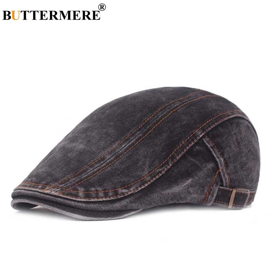 BUTTERMERE Кепка с плоской подошвой для мужчин Черная кепка из 100% хлопка плющ мужской
