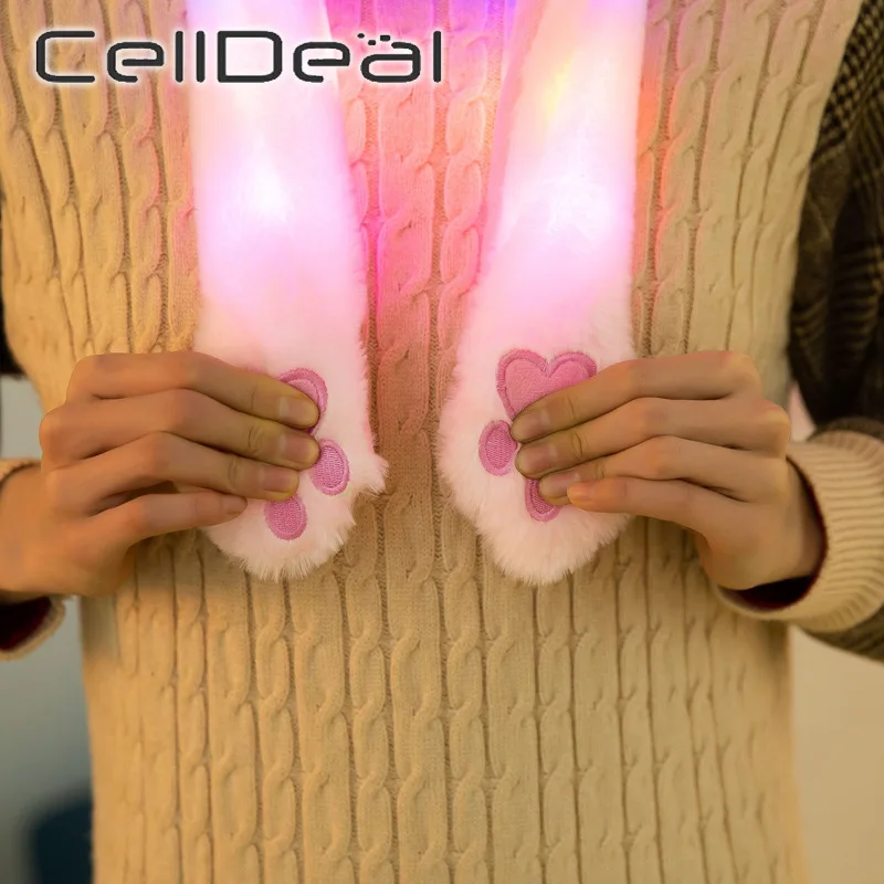 Светильник шапка с заячьими ушами плюшевый механизм милая Кепка легко