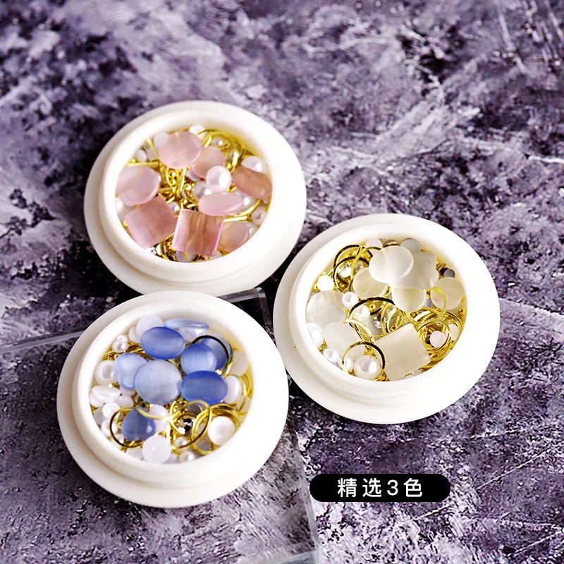 

Набор украшений для ногтей «кошачий глаз», из красного сплава, круглые, с плоским дном, с жемчугом, бусины на заклепках