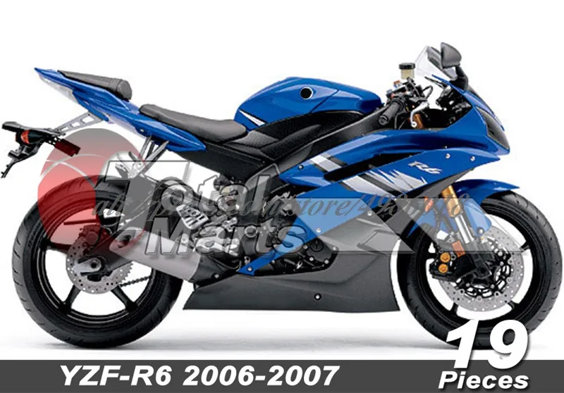 

Литьевая пресс-форма, новый комплект обтекателей из АБС-пластика для мотоцикла, подходит для модели r6 2006 2007 06 07, кузов под заказ, синий FR