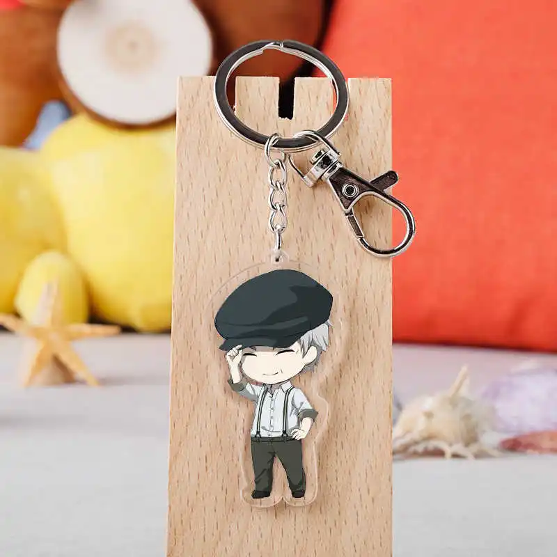 Модные Акриловые брелки для ключей в стиле аниме людей брелок-подвеска унисекс