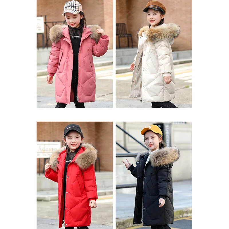 Children Winter Down Cotton Jacket 2020 New Fashion Girl Clothing Kids Clothes Thicken warm Parka Hooded Snowsuit Outerwear Coat images - 6