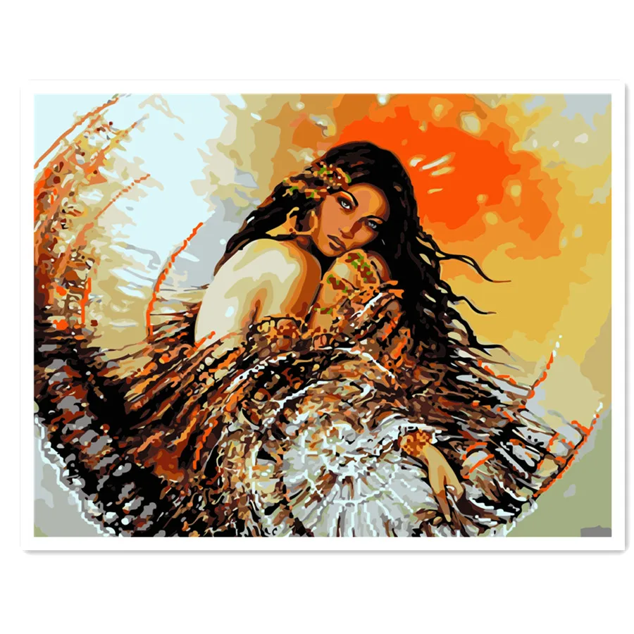 

DIY Painting By Numbers Drawing On Canvas HandPainted Painting Abstract woman Art Gift DIY Home Decoration