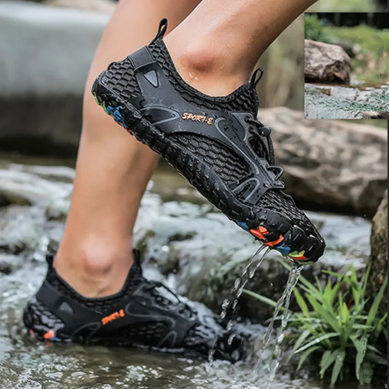 

Men Elastic Breathable Beach Upstream Shoes Nonslip Climbing Trekking Footwear Water Sports Shoes Outdoor Quick Dry Aqua Shoes