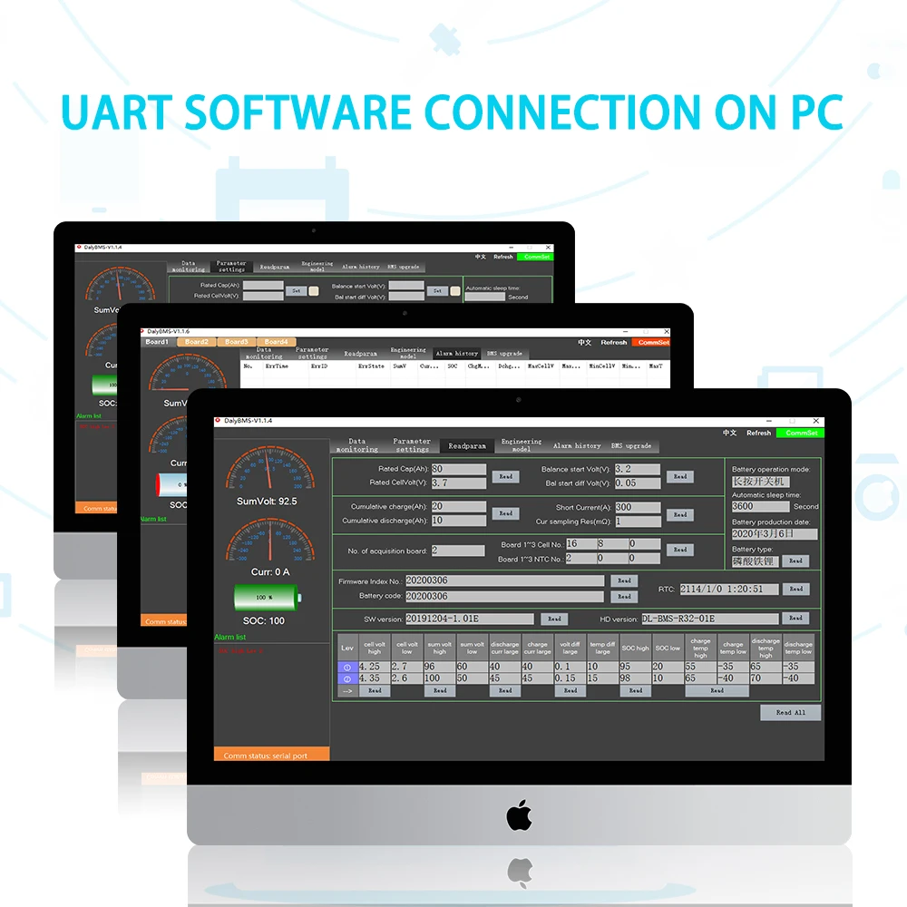 Smart BMS LiFePO4 3S 4S 6S 7S 8S 10S 12S 13S 14S 15S 16S 17S 20S 24S 3.2V Bluetooth APP Uart Cable For Lithium Battery | Электроника