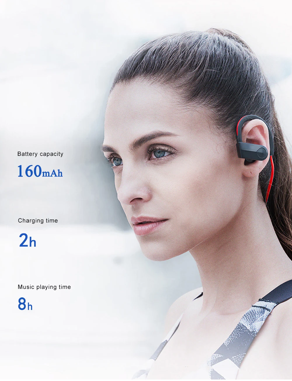 FBYEG K98 8 часов bluetooth наушники беспроводные bluetooth наушники Спортивная гарнитура стерео fone de ouvido с микрофоном для телефона музыка