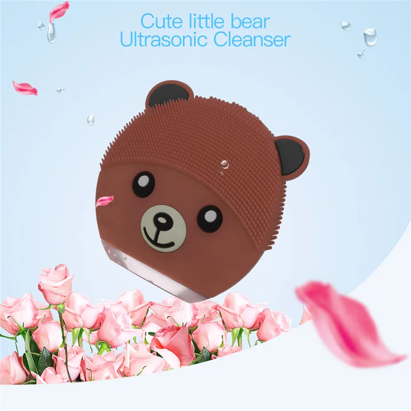 Электрическая Водонепроницаемая Очищающая щетка для лица ультразвуковая