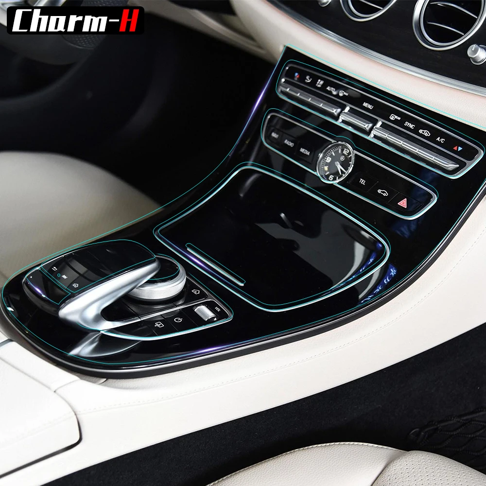 Аксессуары для салона автомобиля для Mercedes Benz C 180 200 GLC260, высокое качество, TPU, автомобильная прозрачная защитная пленка, наклейки