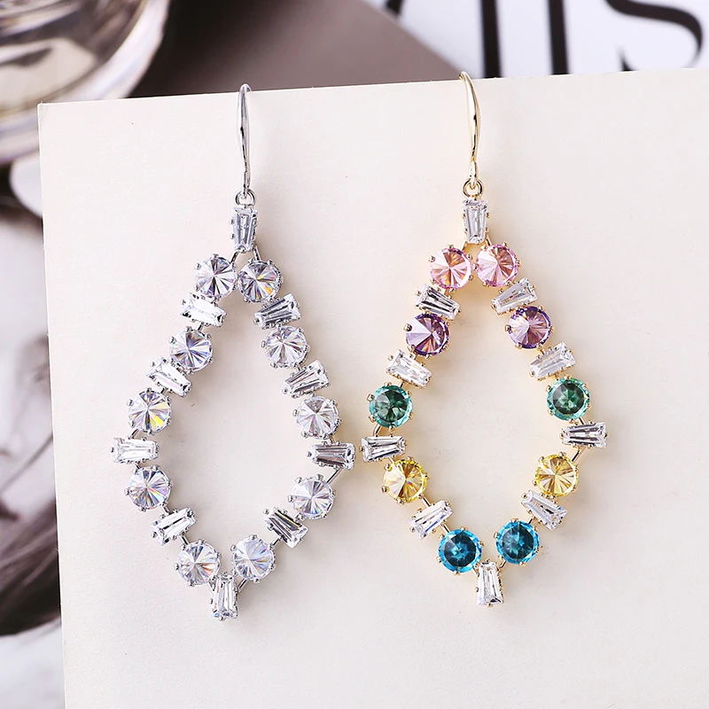 Очень девушка 64 мм новые модные украшения из циркония кристалл в форме ромба