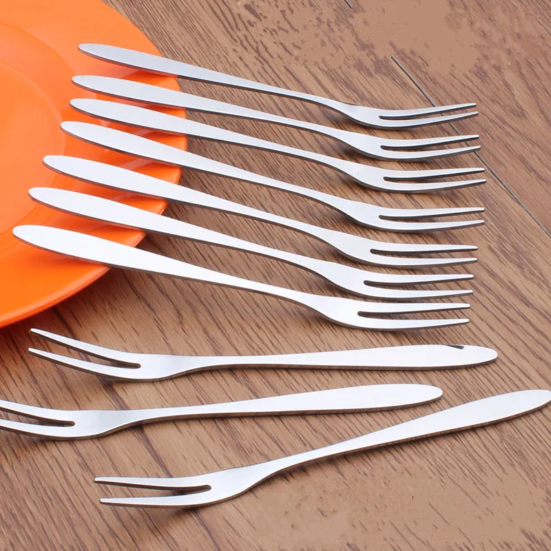 1 комплект! Высококачественный набор вилок для торта и фруктов с футляром